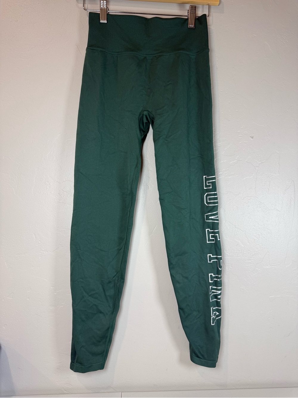 Victoria's Secret PINK dark green active leggings